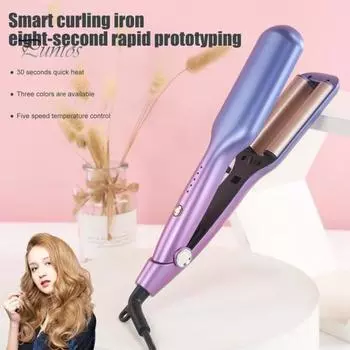25/32 мм щипцы для завивки в форме яичного рулета с 5 регулируемыми температурами, бигуди для французских волн, быстрый нагрев, электрические щипцы для завивки волос, женские волнистые щипцы для завивки волос 32mm US Plug фиолетовый