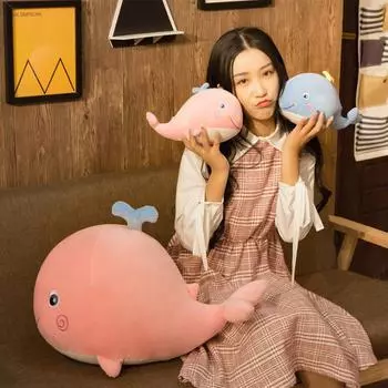 25/45/65 см прекрасная мягкая кукла-кит плюшевая игрушка-кит для детей мягкая подушка с мягкими животными милый подарок на день рождения для девочек 25cm розовый