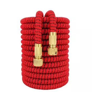 25/50/75/100/150 футов садовый шланг гибкий шланг садовая поливочная труба двойной латексный шланг высокого давления для мойки автомобилей садовые принадлежности для орошения 25ft-7.5m чёрный