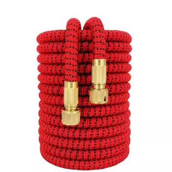 25/50/75/100/150 футов садовый шланг гибкий шланг садовая поливочная труба двойной латексный шланг высокого давления для мойки автомобилей садовые принадлежности для орошения 25ft-7.5m чёрный