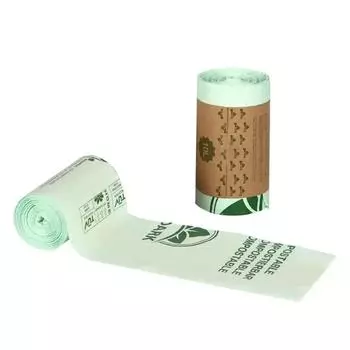 25/50 шт. 6/8/10/30 л мусорные мешки биоразлагаемые мусорные мешки бытовые компостируемые мусорные мешки мешки для кухни 36x35cm светло-зеленый