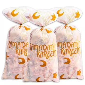 25/50 шт. Подарочные пакеты Рамадан Карим, мешок для конфет и печенья Ид Мубарак 2024, исламские принадлежности для мусульманских вечеринок, подарочная упаковка Ид, декоративный мешочек 25pcs
