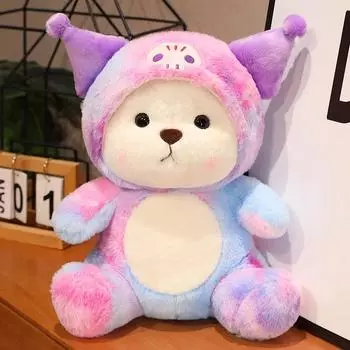 25-50 см кавайные красочные плюшевые игрушки медведь Лина мягкая кукла диванная подушка мультяшный мальчик милый подарок для декора детской комнаты 25cm