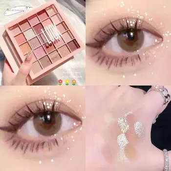 25 цветов лоток для теней для век Pearl Matte Earth Color лоток для теней для век Стойкие водонепроницаемые блики, осветляющие один лоток для контурирования тела Студенческий макияж 25 color eye shadow