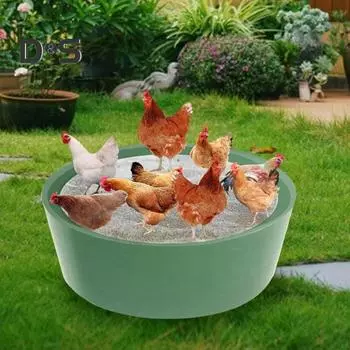 25-дюймовая ванна для куриной пыли, силиконовая, регулируемая, бездонная, ванна для куриной пыли, контейнер для чистки петухов и кур, аксессуар для курятника фиолетовый