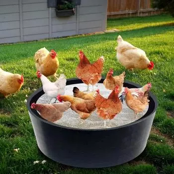 25-дюймовая ванна для куриной пыли, силиконовая, регулируемая, бездонная, ванна для куриной пыли фиолетовый