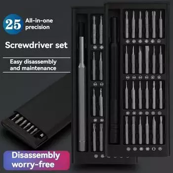 25 in 1 precision screwdriver set, mini repair kit, magnetic screwdriver head suitable for mobile phones, laptops, watches