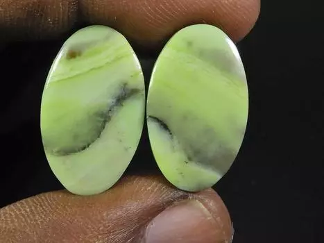 25 карат.НАТУРАЛЬНАЯ СЕПТАРИАНСКАЯ СОЧЕТАННАЯ ПАРА ОВАЛЬНЫХ КАБОШОНОВ, ДРАГОЦЕННЫЕ КАМНИ РОССЫПЬЮ 13X22X04 ММ SK-119