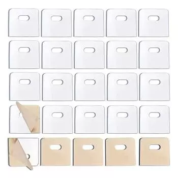 25 компл./50 шт. Язычки для ремонта жалюзи Супер липкий клей Простая установка Предварительная обрезка Широкое применение Универсально совместимая замена Вертикальные жалюзи чистый