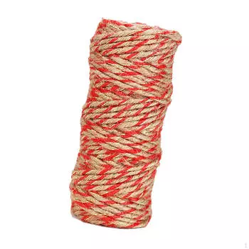 25 м льняная веревка многоцелевое искусство прочная подарочная коробка декоративная бирка для переноски плетеная веревка Red Wood