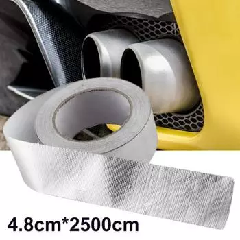 25 м выхлопная труба автомобиля, алюминиевая фольга, термоизоляционная лента, рулон серебряный