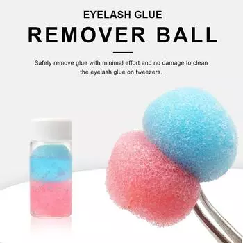 25 мл очиститель для пинцетов для ресниц, чистящие инструменты для наращивания ресниц с жидкостью для удаления клея и губкой для чистки клея розовый