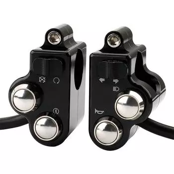 25 мм Левый+Правый Переключатель руля мотоцикла для выключения, запуска, указателя поворота, сигнала, дальнего света
