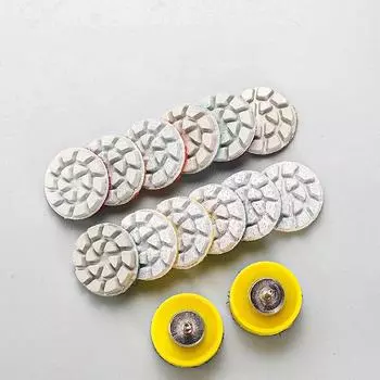 25 мм мини-алмазные полировальные диски для мрамора, гранита, драгоценных камней, шлифовальный круг для тонкой полировки, гибкий смоляной шлифовальный диск, самоклеящийся