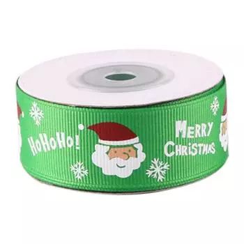 25 мм печатная лента Grosgrain для Хэллоуина и Рождества подарочный бант для волос 10 ярдов