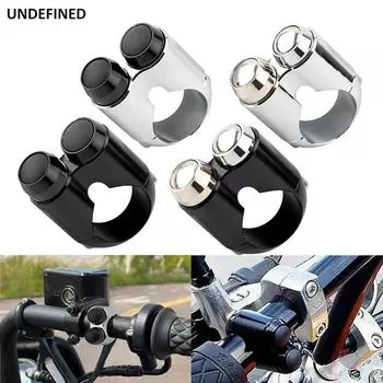 25 мм переключатель на руль мотоцикла, указатель поворота, переключатель для Harley Honda Yamaha Suzuki Cafe Racer Bobber Chopper чёрный