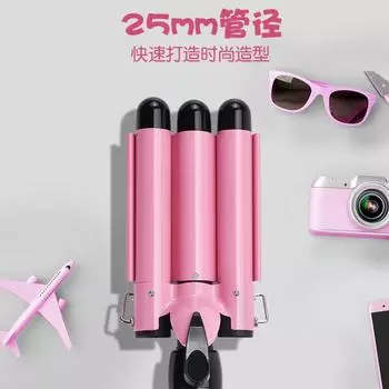 25 мм профессиональные инструменты для волос щипцы для завивки волос керамические тройные щипцы для завивки волос инструменты для укладки бигуди электрические щипцы для завивки волос us