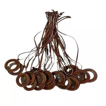 Лот из 25 морских ожерелий с кожаным ремешком и увеличительным стеклом