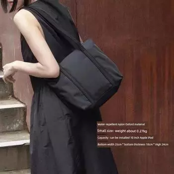 25 New Arrival Import Oxford Cloth Bag Female Large Capacity Tote Portable Bag Mummy Commuter s All-Matching Nylon Waterproof Black small size