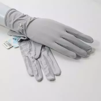 25 New Baiyun Swallow Sun Protection Gloves Women Summer Breathable Ice Silk Outdoor Riding Electric Car Driving Non-Slip Gray One size