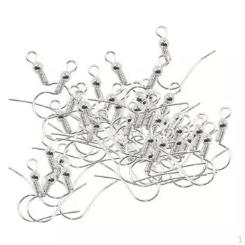 25 пар шариковых серег-крючков, проволока для ушей, сделай сам - серебро