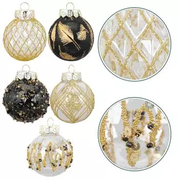 25 Pcs Decorate Christmas Decorations Clear Ornaments Plastic Baubles White Xmas Ball Pendant красный