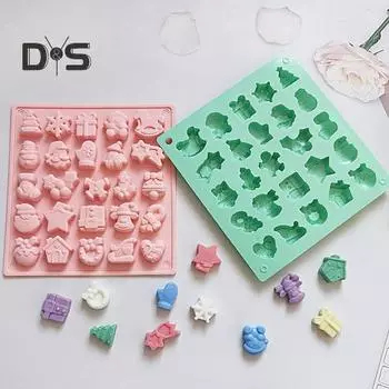 25 полостей, силиконовая форма для торта, высокая термостойкость, прочная ручная форма для мыла, свечей, инструмент для изготовления праздничных украшений зелёный