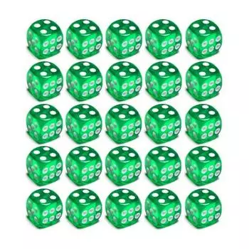 25 прозрачных игральных костей 16 мм, популярная корейская игра