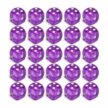 25 прозрачных игральных костей 16 мм, популярная корейская игра