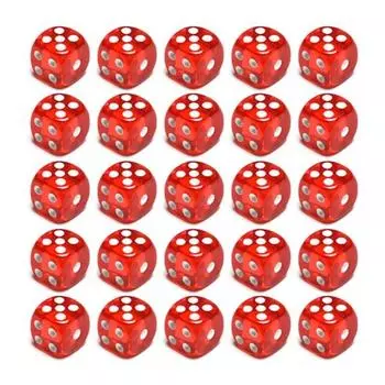 25 прозрачных кубиков диаметром 16 мм, настольная игра, представительница Кореи