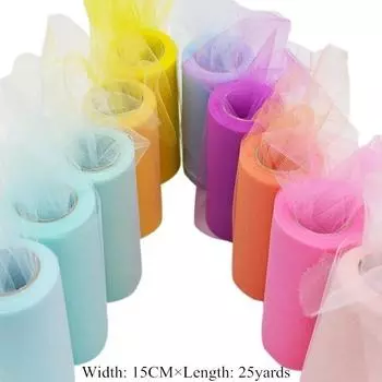 25 ярдов 15 см рулон тюля белый рулон органзы красный синий тюль юбка-пачка для девочек Baby Shower Декор вечерние поставки шампанского