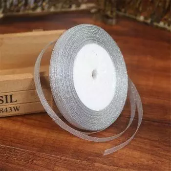 25 ярдов 6 мм Товары для вечеринок Декоративные материалы DIY Лента Шелковый Атлас Новый Ручная работа Ручная работа золотой