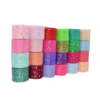 25 ярдов блестящий тюль с пайетками рулон ткани катушка пачка вечеринка день рождения подарок свадебные украшения сувениры праздничные принадлежности