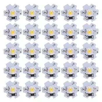 25 шт. 5 В светодиодные чипы 200 лм 3 Вт высокомощные светодиодные лампы для светильников своими рукамиЕстественный свет