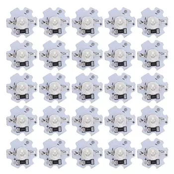 25 шт. 5 В светодиодные чипы 200 лм 3 Вт высокомощные светодиодные лампы для светильников своими рукамиЗеленый свет