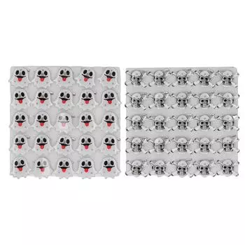 25 шт. брошь на Хэллоуин, булавка, красочные яркие мигающие огни, забавные пластиковые броши для вечеринки в честь Хэллоуина Skull