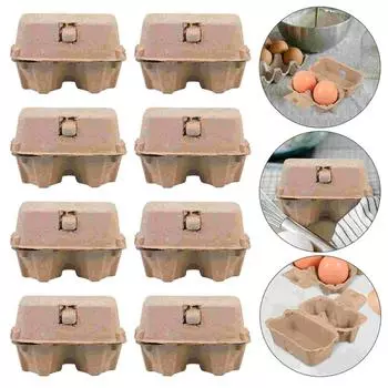 25 шт. бумажная пульпа лоток для яиц родная упаковочная коробка картонный держатель холодильник оптовая упаковка для холодильника яйца