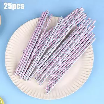 25 шт. бумажные соломинки для питья в виде русалки для детей, украшения для дня рождения в виде русалки, сувениры для вечеринки под морем, праздничные принадлежности для мероприятий