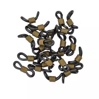 25 шт. держатели цепочек для очков на концах, черная резиновая винтажная бронза 0.79 X 0.16 inch