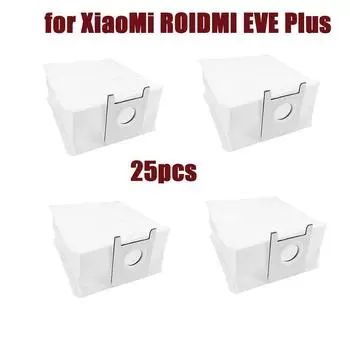 25 шт. для XiaoMi ROIDMI EVE Plus, аксессуары, мешок для пыли, мешок для хранения мусора, запасной вакуумный мешок