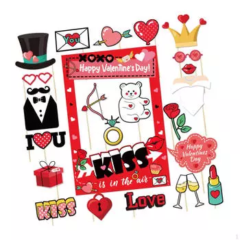 25 шт. фото реквизит на День святого Валентина рамка селфи подарок легкая сборка праздничная встреча вечеринка