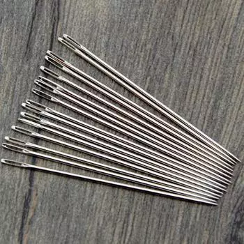 25 шт., иглы для шитья из нержавеющей стали высокой твердости, иглы для шитья крестом, иглы для одежды