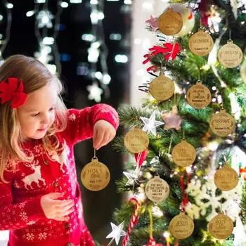 25 шт. Имена Иисуса Подвесные таблички Деревянные Винтажные Домашние Офисные Рождественские Елки Подвесные