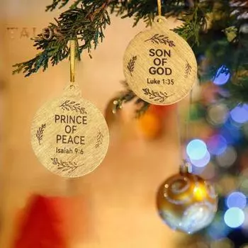 25 шт. Имена Иисуса украшения деревянные елочные украшения Имя Иисуса Адвент подвесная табличка для дерева окна двери автомобиля церковь декор 25 pcs