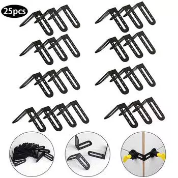 25 шт., инструмент для системы углового выравнивания плитки, используемый с прокладками для выравнивания плитки, чтобы найти и оставить швы, декоративную конструкцию