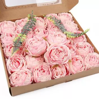 25 шт. искусственных головок роз, винтажная белая роза, искусственные головки цветов, сушеные цветы, шелковые искусственные розы для украшения центра свадьбы красный