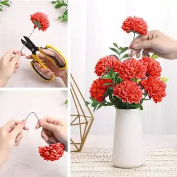 25 шт. искусственных гортензий диаметром 7 см, искусственный цветок с длинным стеблем, реалистичные поддельные цветы для букетов своими руками, декора свадебной вечеринки 25 pcs