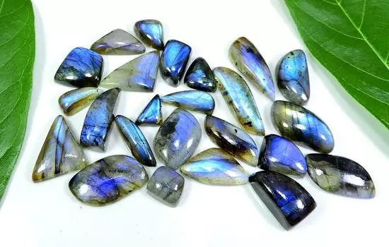 25 шт. КОЛЬЦО С НАТУРАЛЬНЫМ СИНИМ ЛАБРАДОРИТОМ, КАБОШОНОМ, РАЗМЕР ДРАГОЦЕННОГО КАМНЯ 12-23 ММ LL-619