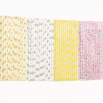 25 шт./компл. бумажные трубочки для питья свадьба день рождения вечеринка соломинка для питья 01