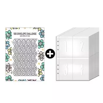 25 шт. Конверт-переплет для вызова на 1-100 дней, сберегательный блокнот с отрывными листами, сменная наклейка